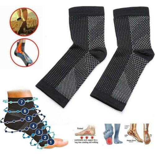 1 Pair Sport Ankle Brace Protector Compression Ankle Support Pad Foot Stabilizer Ankle Protector for Sports Nursing Care