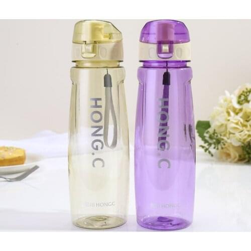 1PC 800ML BPA Free Leak Proof Sports Water Bottle High Quality Tour Hiking Portable Bottles with Rope JH 0759