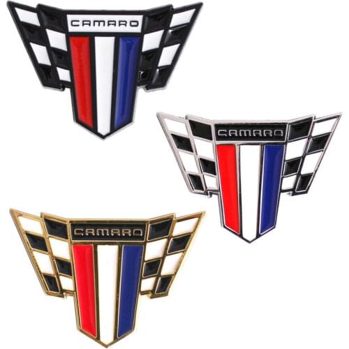 1x Camaro Flag Symbol Metal Alloy Car Body Emblem Badge Sticker for Camaro SS ZL1 RS