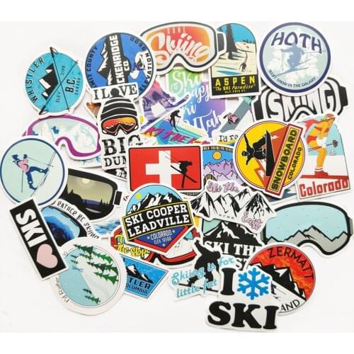 10/50pcs Outdoor Sport Ski Stickers For Luggage Laptop Bicycle Toys Extreme Sports Ski Motorcycle Car For Children Decal Sticker