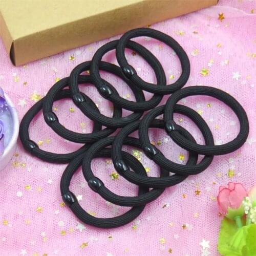 12PCS/LOT Simple Black Elastic Hair Bands For Girls Bohemian Headband Scrunchy Korean Bow Kid Hair Accessories For Women NEW