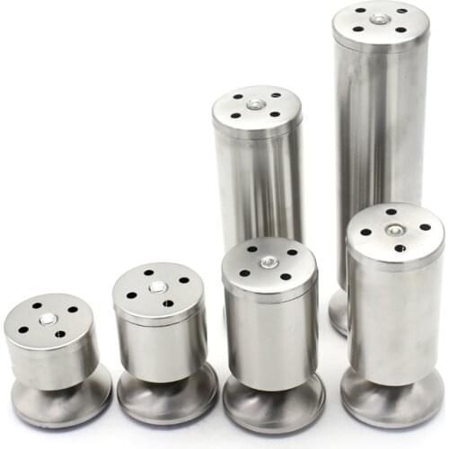 4Pcs Stainless Steel Adjustable Cabinet Legs Furniture TV Coffee Table Sofa Chair Bed Cupboard Supporting feet Shelf Accessories