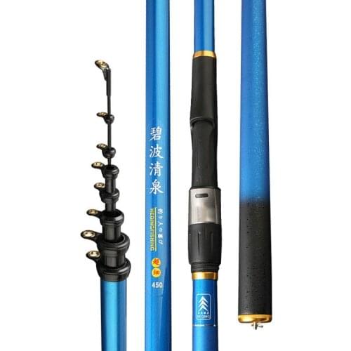 4# Rock Fishing Rod 3.6m 4.5m 5.4m 6.3m Telescopic Fishing Sticks Hand Pole Peche En Mer Dual-use Carbon Fiber Spinning Canne