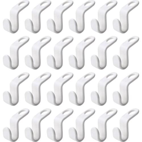 6/12/24Pcs Mini Non-slip Home Clothes Storage Hanger Holder Organizer Hook Set Space Saving Clothes Closet Organizer Tool