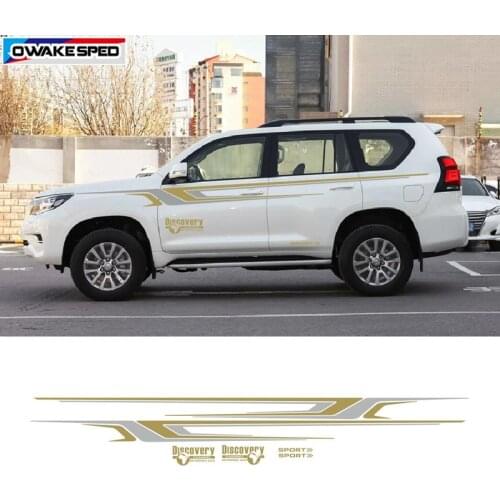 Car Stickers World Map Discovery Sport Vinyl Decal For Toyota Prado Land Cruiser Waistlines Stripes Auto Body Door Side Stickers