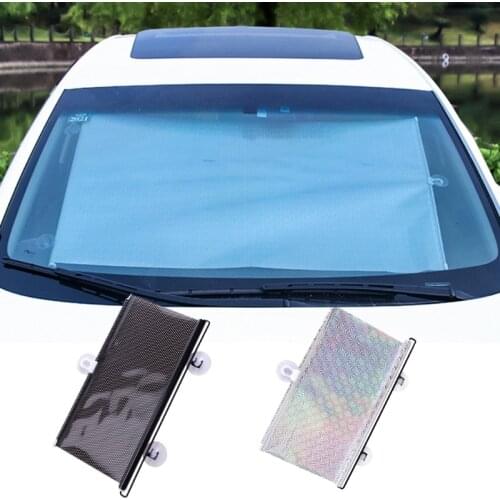Car Roller Sun Visor Retractable PVC Anti-UV Protection Sunshade Anti-dazzle Suitable for front Seat Driver or Passenger Safety