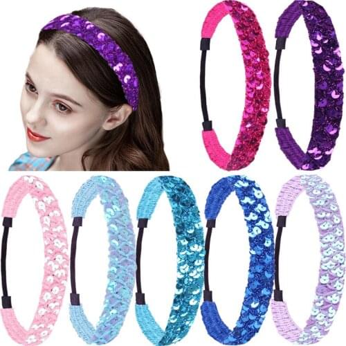 Candygirl New Elastic Headband For Women Glitter Hair Bands Fashion Ladies Girls Summer Hairbands Gifts Hair Accessories