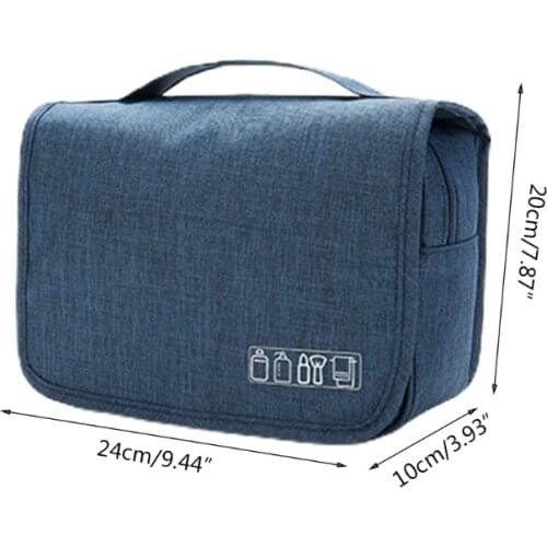 E56C Navy Blue Travel Luggage Organizer Packing Bags Cube Space Saver Built in Shelve