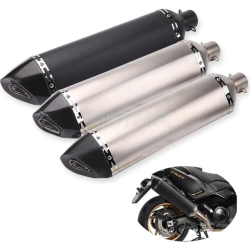 51mm Universal Motorcycle Modified Slip On Exhaust Pipe Tmax 530 500 Z900 Z1000 MT07 MT09 Scooter Silencer Moto 570mm Muffler