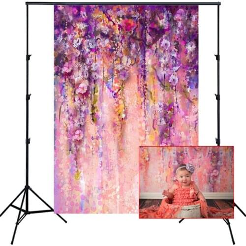 HUAYI Photography Backdrop Watercolor Flowers Photo Booth Background Customize Newborns Child Birthday Studio Backdrop D-9251
