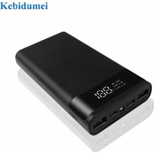 Kebidumei DIY 5V Dual USB 6*18650 Power Bank Shell Battery Case Mobile Phone Charger Storage Box NO Battery