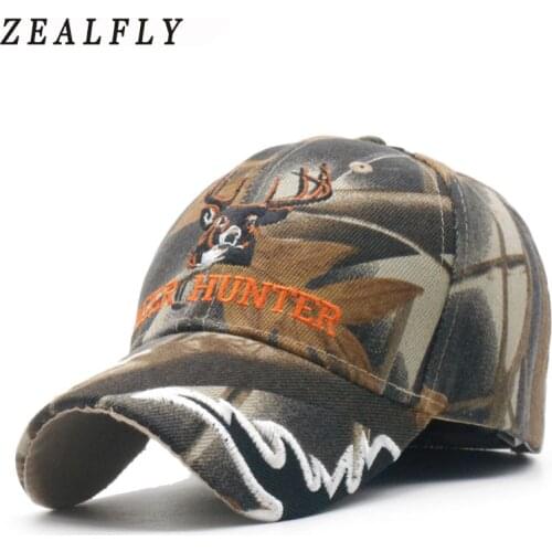 Deer Mens Caps Camouflage Hunting Men Baseball Cap Snapback Hat For Women Casual Cap Bone Casquette Homme Embroidery Gorras