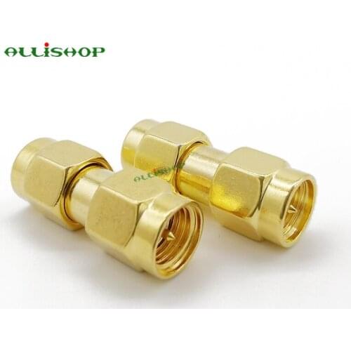 SMA RF Adapter Coaxial Connector SMA Male to SMA Male Plug in Series SMA Plug to Plug RF Adapter Connector