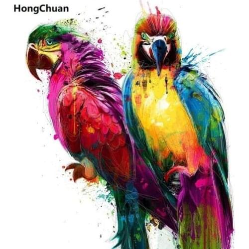 Colorful Parrot 5D DIY Square/Round Diamond Painting Crafts Mosaic Cross Embroidery Home Decoration Christmas Gift New Year