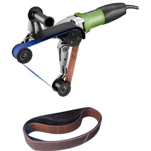 Belt Sander Stainless Steel Wire Drawing Machine 180MM Metal Round Tube Grinding Polishing Machine 800W