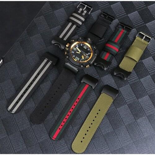 Nylon Watch Band Strap For Casio G-SHOCK GWG-1000GB GWG-100GB GWG-1000 Smart watch Bracelet GWG1000GB GWG100GB GWG1000 wristband