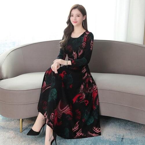Plus Size Vestidos 5XL Autumn Fashion Printed Dresses Women Long Sleeve Dress Fashion Eveing Party Dress Bohomia Robe Femme