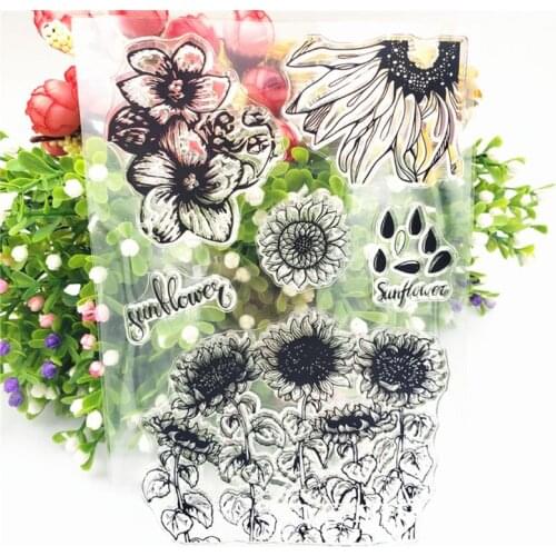 Sunflower Silicone Seal Stamp DIY Scrapbooking Embossing Photo Album Decoration