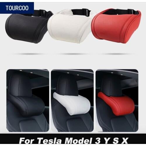 Car Seat Neck Cushion Pillows for Tesla Model 3 Y S X Memory Foam Headrest Car Modification Accessories