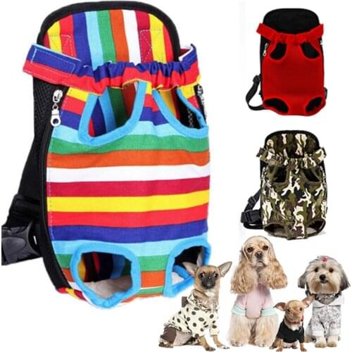 Portable Outdoor Pet Dog Carrier Bag Pet Dog Front Bag New Out Double Shoulder Portable Travel Backpack Mesh Backpack Head
