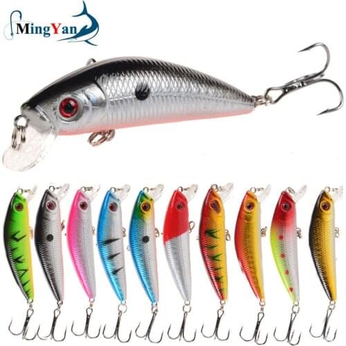 1pcs Minnow Fishing Lure 70mm 8g 3D Eyes Crankbait Wobbler Artificial Plastic Hard Bait Fishing Tackle