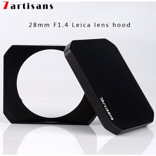 7artisans Camera Lens Hood Rectangular Metal hood for 7 artisans 28mm F1.4 Leica Mount Lens