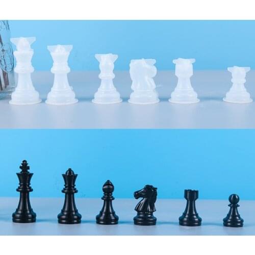 Crystal Epoxy Resin Mold International Chess Checkerboard Casting Silicone Mould