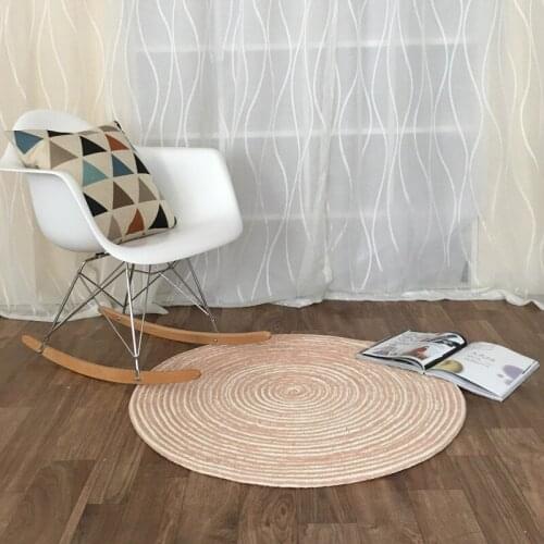 Chenille Round Weaving Carpet Solid Living Room Bedroom Hanging Basket Anti-slip Wear-resisting Modern Simple Rugs