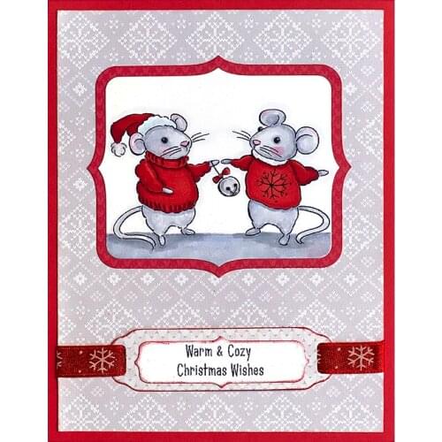 Warm&Cozy Christmas Wishes Mouse Rats Gifts Clear Transparent Stamp Scrapbook for Card Album Make Diy Craft Stamp 2020