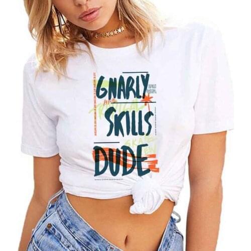 Womens T-shirt Crop Top T Shirt Y2k Top Woman White Graphic Tees Women Streetwear Kawaii Short Sleeve Hot Sale Casual Top