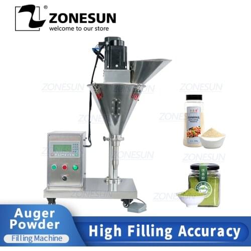 ZONESUN Electric 6L Fine Dry Bleaching Detergent Medicine Powder Auger Filling Machine Dosing Powder Dispenser