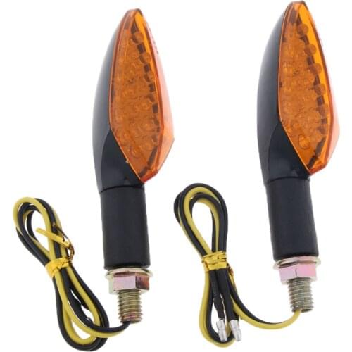 2 Piece Motorcycle 12V Taillight Taillamp Marker Amber Lights For Honda