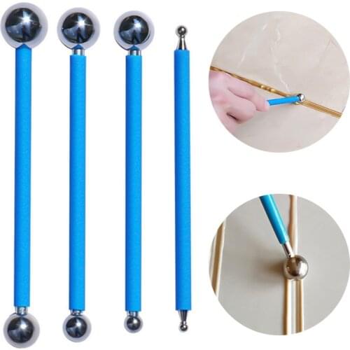 4pcs Double Steel Pressed Ball Stick Tile Grout Repair Stick Floor Scraping Tool Home Improvement Tile Grout Hardware Supplies