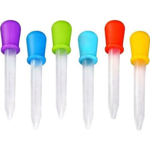 5mlSilicone Dropper ChildrenS Dropper Type Medicine Feeder, Choking To Graduated Prevent For Children SiliconeDropper, P2P6