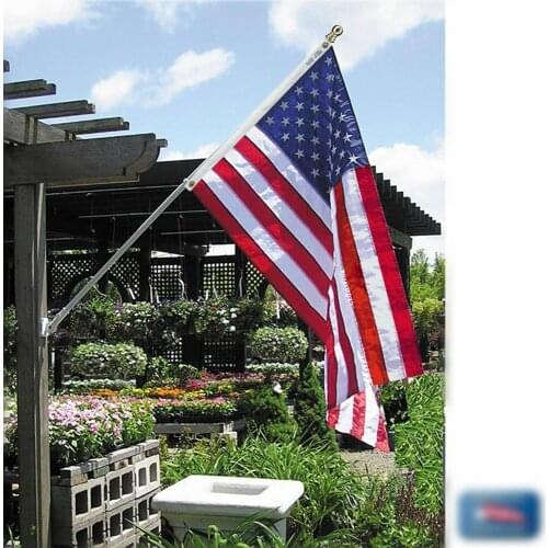 American Flag 15x10 ft.6x4 ft.5x3 ft. Nylon SolarGuard Nyl-Glo,Embroidered Stars and Brass Grommets