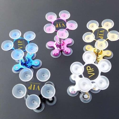 Car Double Suction Cup Mobile Phone Holder Petal Shaped Sucker Universal Vehicle Bracket Automobile Cellphone Stand