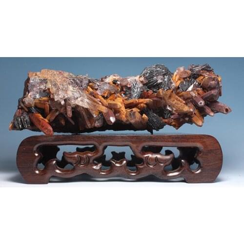 Whitewater symbiotic natural crystalline lens of the original stone fine iron ore mine ore stone ornaments Collection Standard j