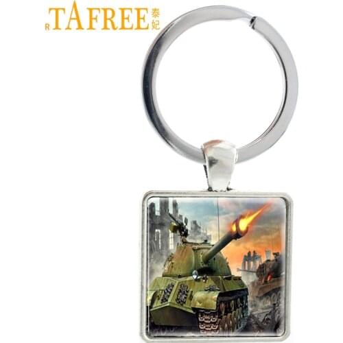 TAFREE " World of Tanks" New Tank Art Picture Design Key Ring Keychain Pendant Alloy Metal Collection Gift Hot Jewelry E577