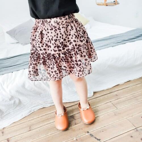 2020 Childrens Clothing Spring and Summer New Baby Girls Skirts Kids Leopard Print Skirt Fmale Baby Korean Girls Cake Skirt