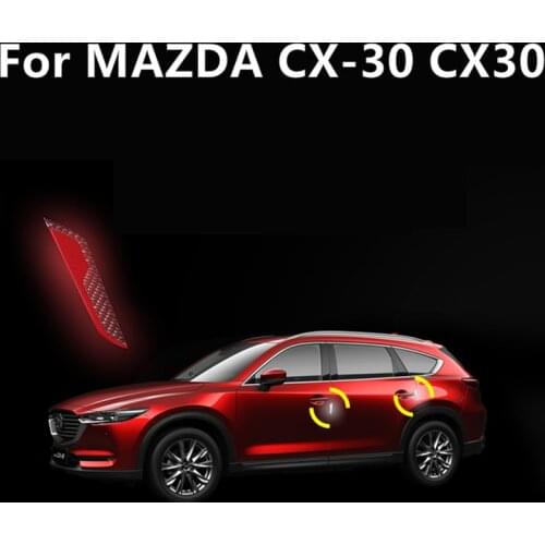 For MAZDA CX-30 CX30 Anti Collision Warning Signs Reflective Tapes Waterproof Driving Safety Car Door Sill OPEN Decals Parts
