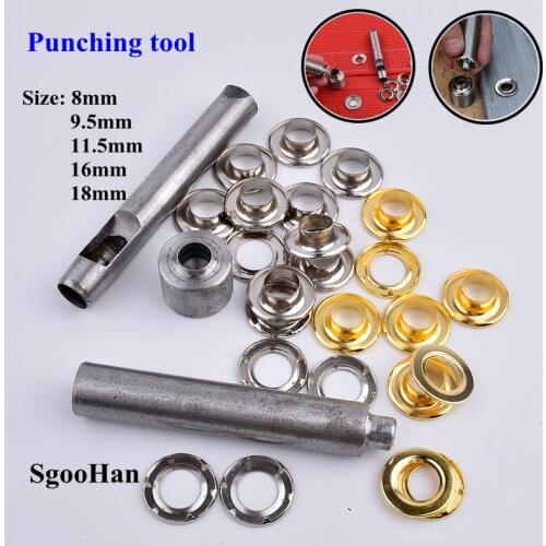 Sunshade Net Punching Tool Canopys Tarpaulin Drilling Tools Rainproof Cloth Buttonhole Clothes Shoes Button Brass Eyelet 8~18mm