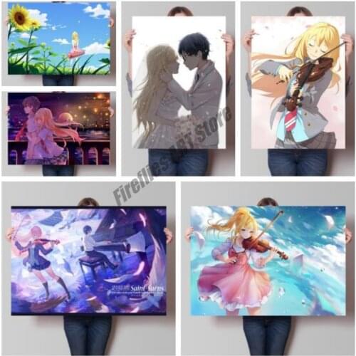 Your Lie In April Anime Canvas Painting Wall Art Posters and Prints Nordic Home Decoration Pictures Children Room Decor Gift