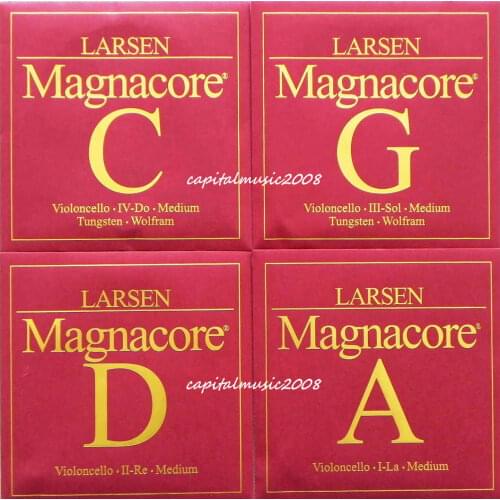 Cello Strings Set 4/4 Larsen Magnacore Tungsten G,C -Larsen A,D Medium