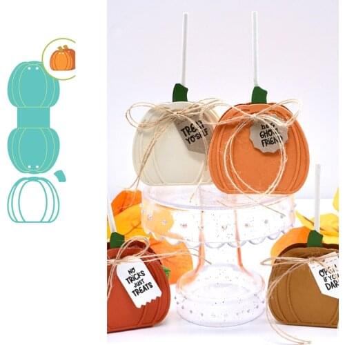 Halloween Pumpkin Treat Wrap Metal Cutting Dies Scrapbook Diary Decoration Embossing Template DIY Card Maker AlbumsNew 2021