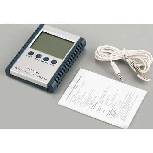 Mini Digital Humidity Temperature Meter LCD Display Hygrometer Thermometer Sensor Indoor Outdoor Calender Clock -50-70C