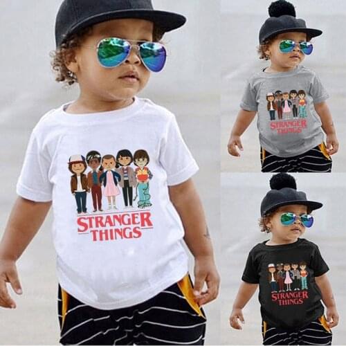 2020 New Summer Stranger Things Tv T Shirt T-shirt Boys T Shirts Kids Shirt Girls Clothes Cotton O-neck Long Sleeve Casual Wear