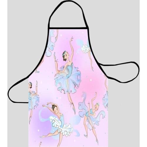 New Arrival Ballet Apron Kitchen Aprons For Women Oxford Fabric Cleaning Pinafore Home Cooking Accessories Apron