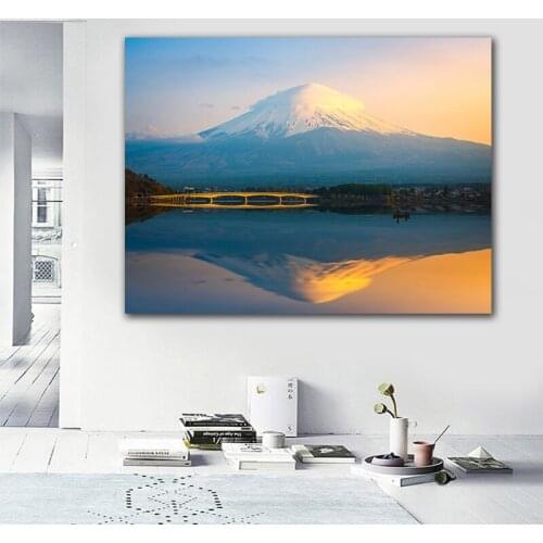 Landscape canvas painting Mount Fuji HD Picture for living room wall decor large size 40inch poster picture no frame