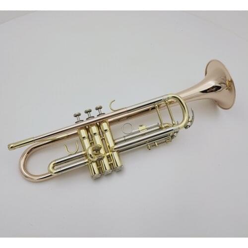 Advanced High Quality Falling Tune Bb Trumpet Lacquer gold Musical instruments Professional Mouthpiece And Case Free Shipping