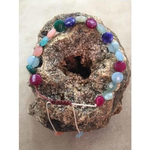 Natural Mixed Mix Stone Adjustable Female-Male Bracelet